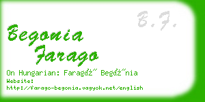 begonia farago business card